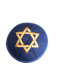 Linen kippah skullcap with Star of David