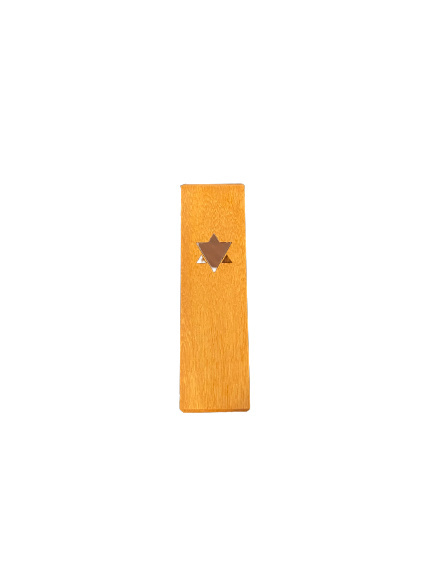 Mezuza drewniana mała gwiazda Dawida IV