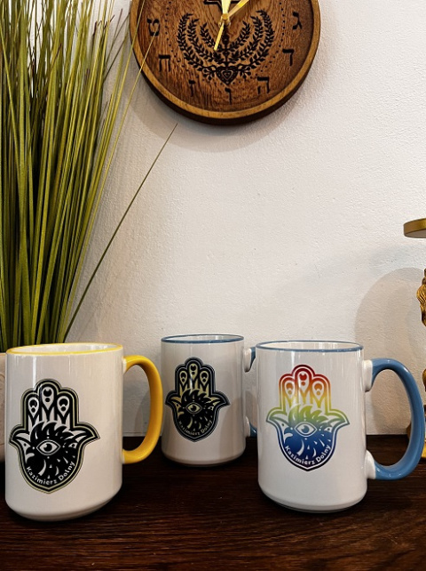 Kubek kufel z Niebieską Hamsa Kazimierz Dolny Kubek kufel z Niebieską Hamsa Kazimierz Dolny