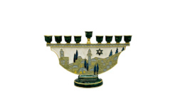 Świecznik Chanukowy panorama Jerozolima