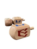 Dreidel Drewniany kolor Chanukowy Bączek