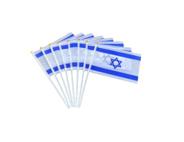 Flaga Izrael z plastikowym patyczkiem