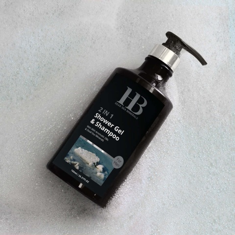 H&B Szampon i Żel pod Prysznic dla Mężczyzn z Morza Martwego 2w1 - 780 ml
