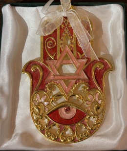 Hamsa Ozdobna Czerwona Izrael