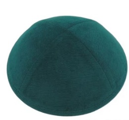 Jarmułka Zielona Kippah Sztruks