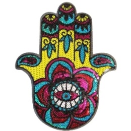 Kolorowa Naszywka na Ubrania Hamsa