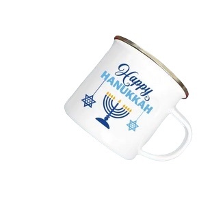 Kubek emaliowany Happy Hanukkah