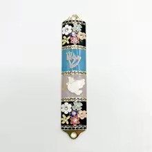 Mezuza Ręcznie Malowana Kwiatowa Błogosławieństwo Judaica