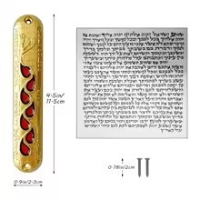 Mezuza złota ze zwojami