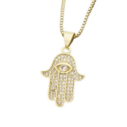 Naszyjnik Hamsa Cyrkonia