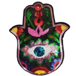 Naszywka Kolorowa Hamsa na Torbę