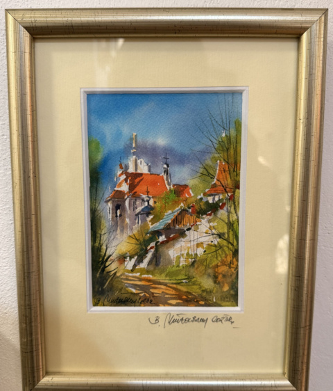 Obraz akwarela Kazimierz Dolny 20x26