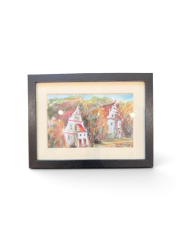 Obraz akwarela Kazimierz Dolny 20 cm x 15 cm Rafał Szot