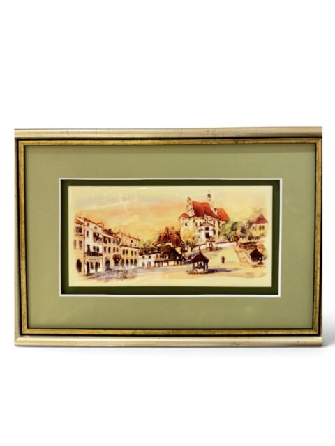 Obrazek z kaflem ceramicznym Rynek Kazimierz Dolny