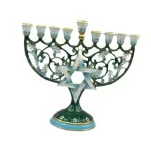 Świecznik Żydowski Chanukowy 9 Ramieny