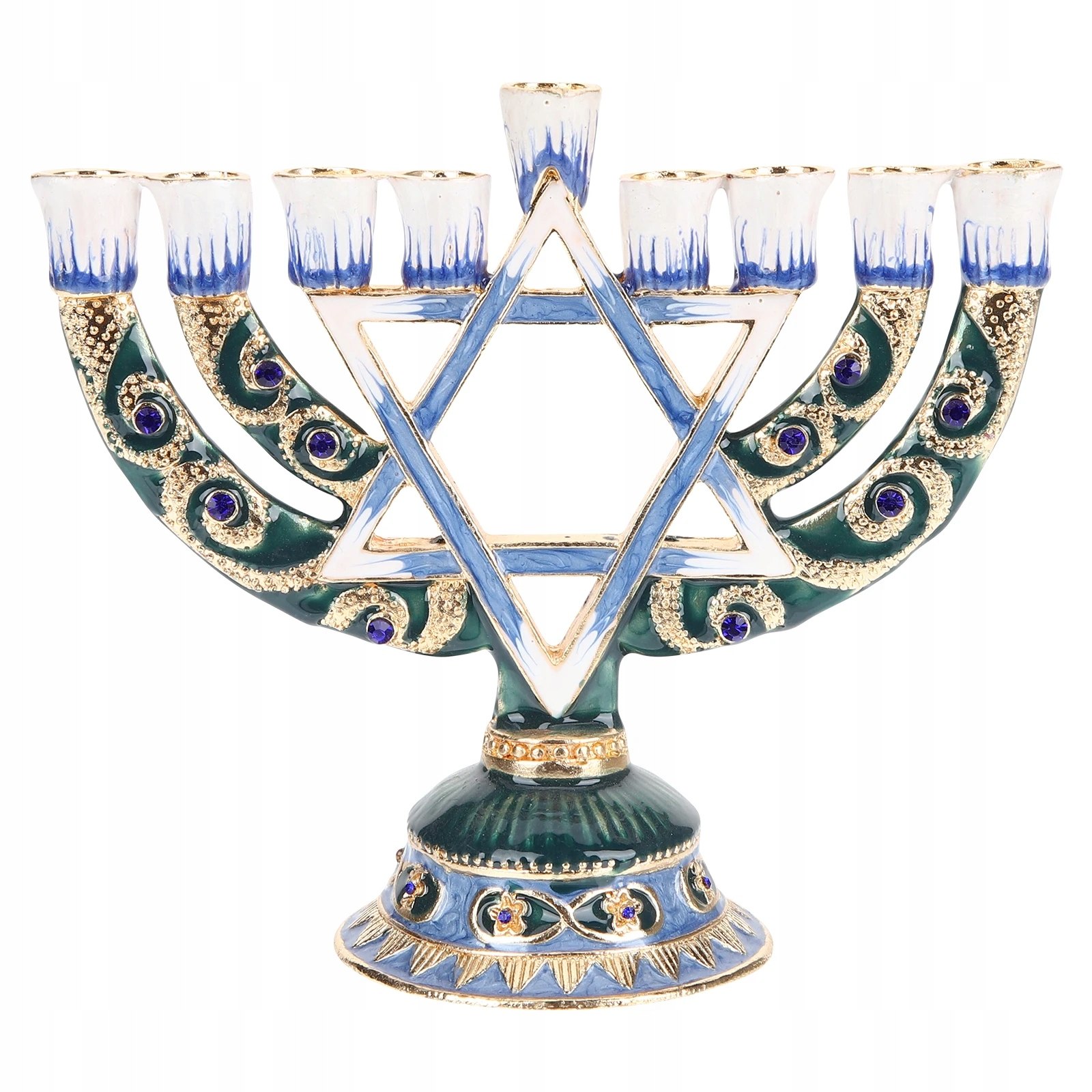 Dekoracja Chanuka Retro świeczniki żydowskie